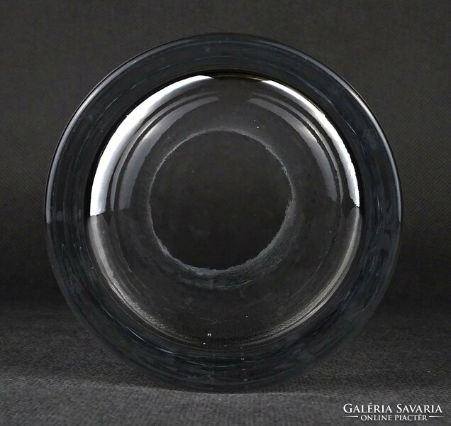 1O029 Nagyméretű csiszolt üveg váza 25 cm