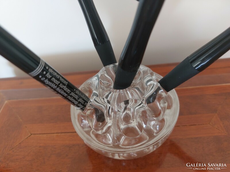 Régi üveg tolltartó retro ceruzatartó