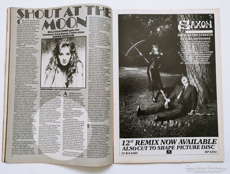 Kerrang magazin 85/8/22 Rogue Warriors Dio Y&T Savage Cherry Bombz Debbie Bonham Kiss Russ Ballard J