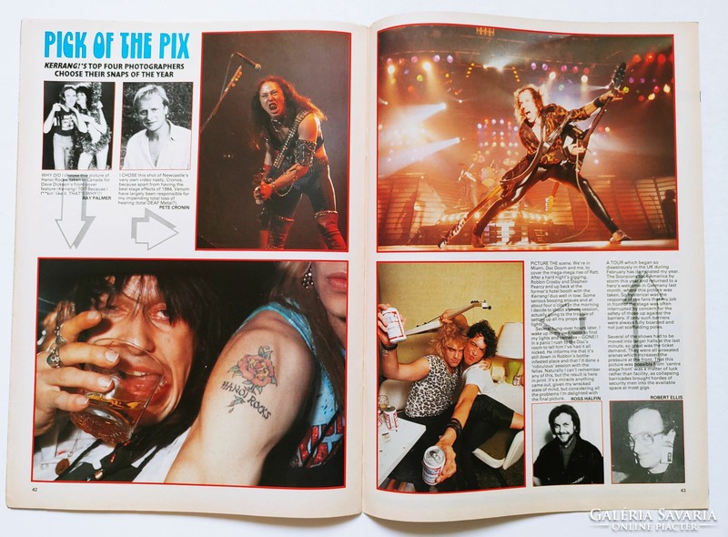 Kerrang magazine 85/1/10 judas priest ratt cockney rejects scandal iron maiden firm ufo reo doro