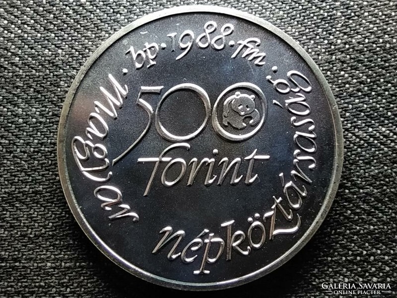 25 éves a Világ Vadvédelmi Alap .900 ezüst 500 Forint 1988 BP BU (id48765)