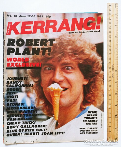 Kerrang magazin 82/6/17 Robert Plant Journey Iron Maiden Cheap Trick Bernie Tormé Riot Heart Free