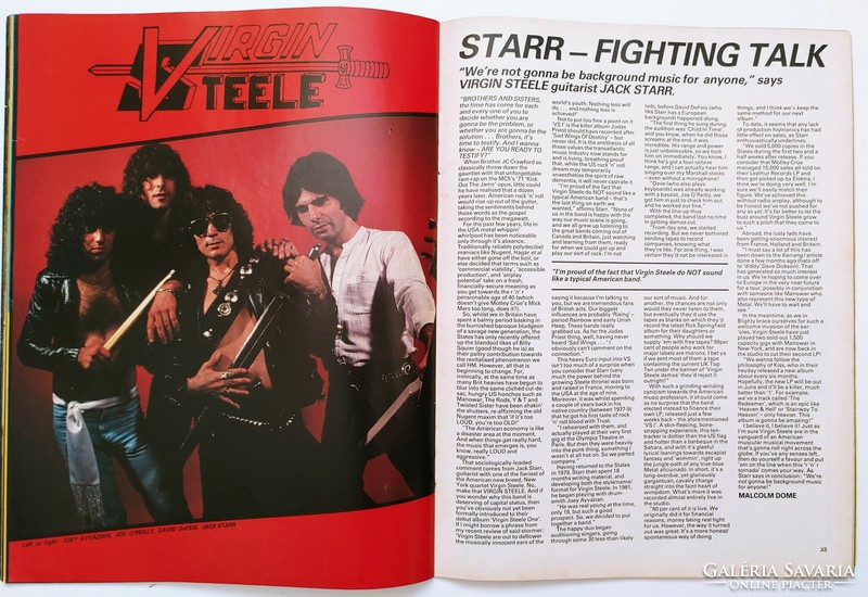 Kerrang Magazine 83/2/24 def leppard emerson jethro tull crocus mötley crüe styx triumph starfighters