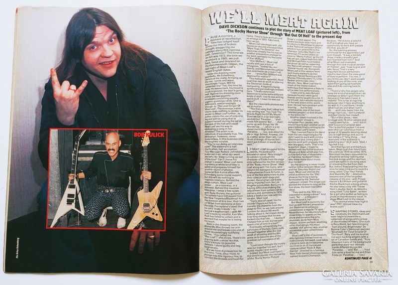 Kerrang magazin 85/3/7 Bryan Adams Iron Maiden Pat Benatar Meat Loaf Accept Def Leppard Blackmore