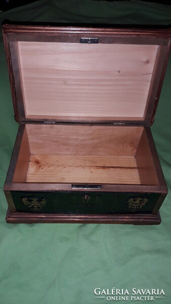 Antique Austrian Monarchy Coat of Arms copper-plated gift box - 12x24x14 cm according to pictures