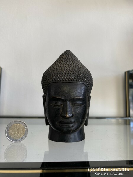 19th century Thai bronze Buddha head