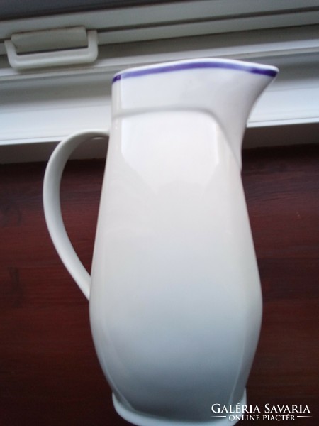 Zsolnay jug with blue stripe 23 cm for sale