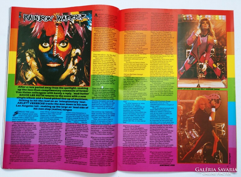 Kerrang magazine 86/7/24 dave lee roth elp brix rogue male love rockets gtr marillion zodiac mindwarp