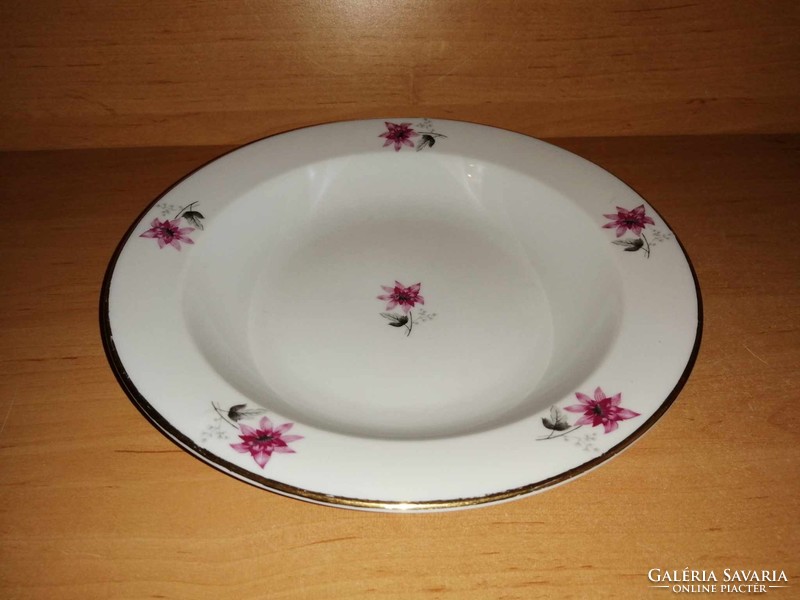 Alföldi porcelain purple flower pattern deep plate soup plate - 23 cm (2p)