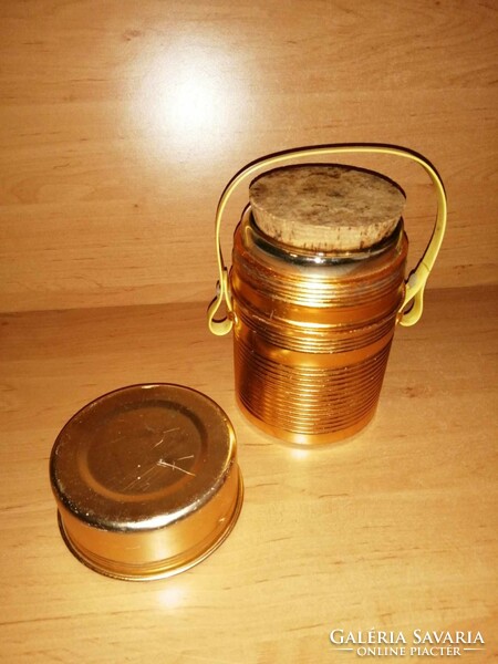 Retro arany színű fém fagyis ételes termosz (b)
