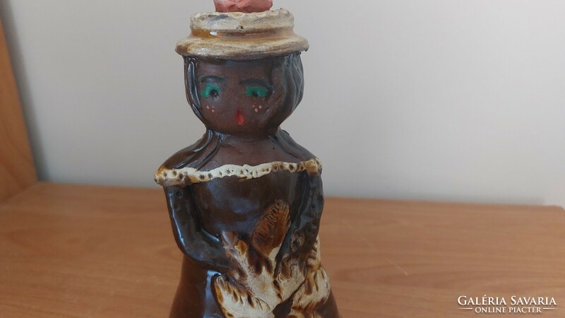 (K) ceramic statue marked m, approx. 17 cm