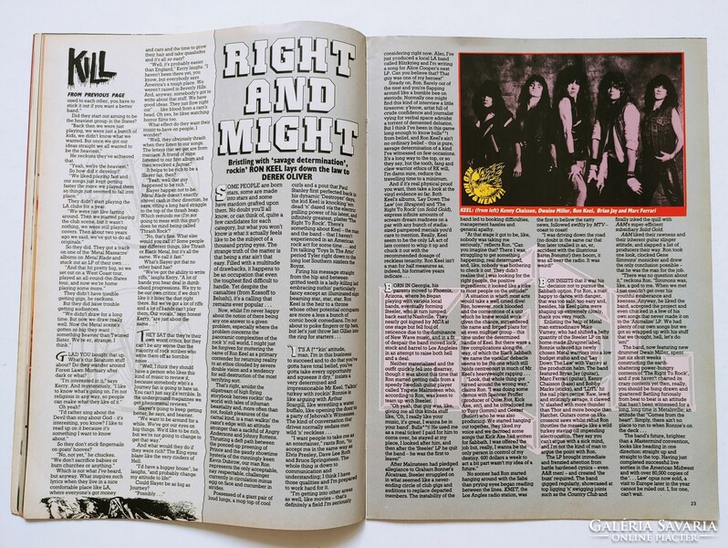 Kerrang magazin 85/4/4 Raven Warrior Slayer Kiss Anthrax Metal Church Keel Accept Grave Digger Tyson