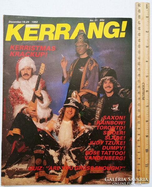 Kerrang magazin 82/12/16 Saxon Rainbow Toronto Waite 720 Vandenberg Rose Tattoo Spider Tzuke Slade