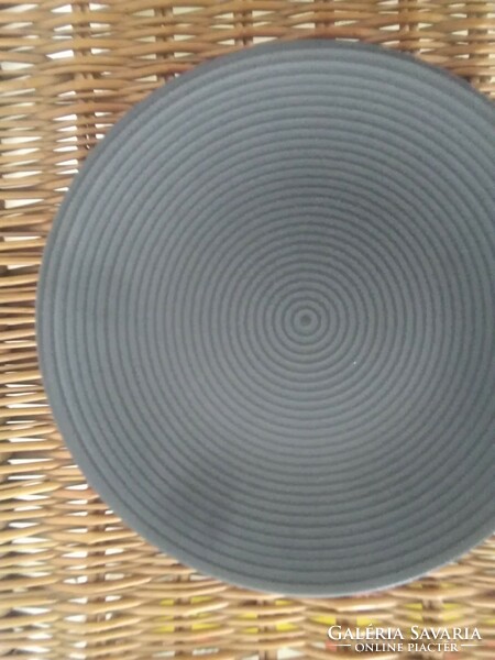 Portuguese ceramic plate, offering - deep ash color