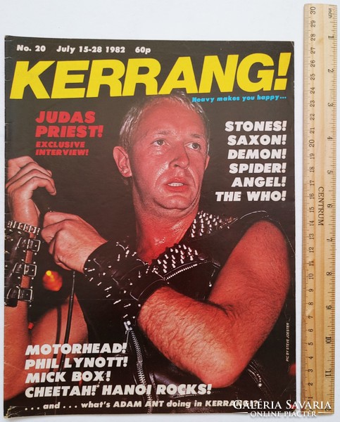 Kerrang magazin 82/7/15 Judas Priest Motorhead Saxon Rolling Stones Thin Lizzy Uriah Heep Who Bryan