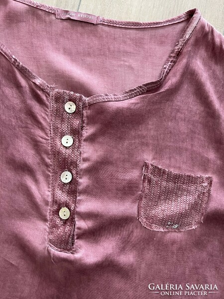 Dark mauve rayon Italian blouse