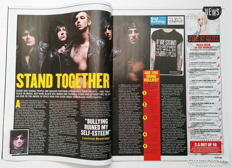 Kerrang magazine 13/9/7 frank iero sevenfold fall out deaf havana you me six veil brides clyro nin br