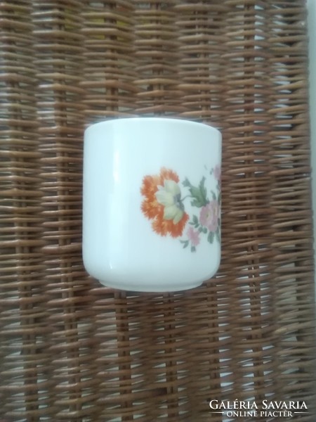 Porcelain cup with wild flowers - from the 70s