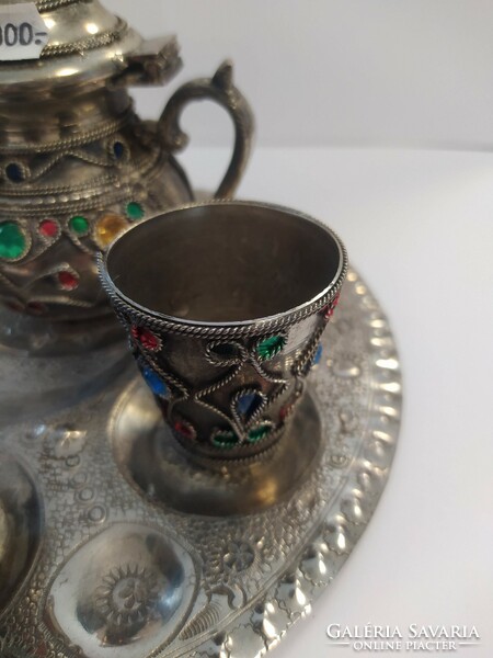 Oriental metal coffee set