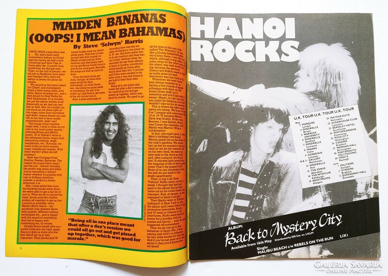 Kerrang magazine 83/5/19 rush styx hanoi rocks bow wow plasmatics iron maiden exciter meat loaf