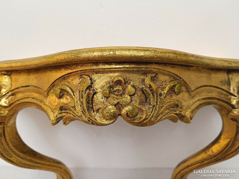 Antique console small table baroque shape casting shelf gold color 220 7662