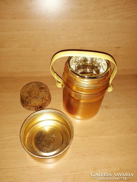 Retro gold color metal ice cream food thermos (b)