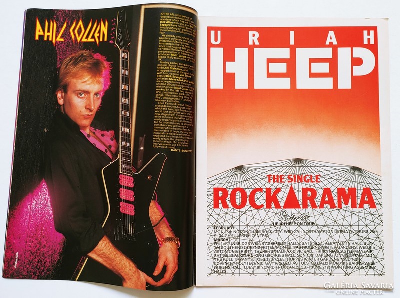 Kerrang magazin 85/3/7 Bryan Adams Iron Maiden Pat Benatar Meat Loaf Accept Def Leppard Blackmore