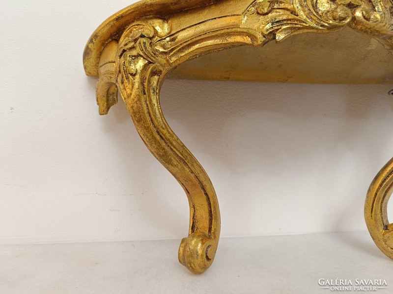 Antique console small table baroque shape casting shelf gold color 220 7662