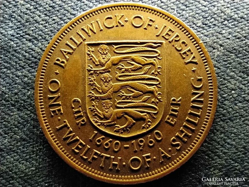 Jersey ii. Elizabeth 1/12 shilling 1960 (id68914)