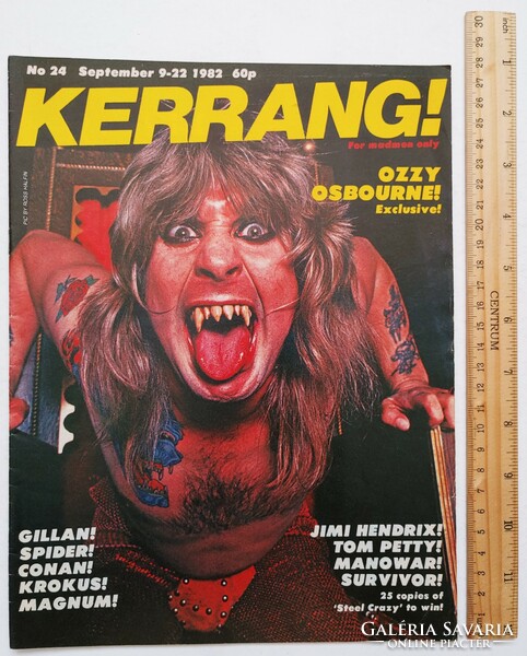 Kerrang magazine 82/9/9 ozzy fastway hendrix crocus petty magnum rush gillan spider