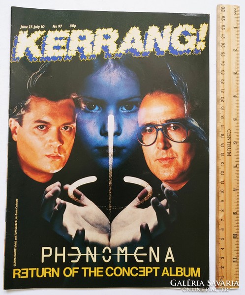 Kerrang magazin 85/6/27 Phenomena Malmsteen Blackmore ACDC Heavy Pettin Kim Mitchell Lee Aaron