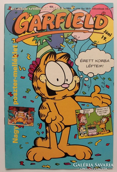 Garfield comic strip 1996/6 78. Number