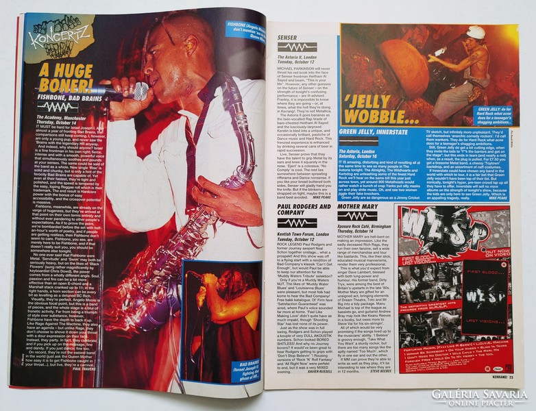 Kerrang magazin 93/10/30 Led Zeppelin Aerosmith Fight Maiden Blind Melon Carcass S Asylum Sepultura