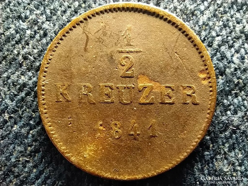 German States Kingdom of Württemberg i. Vilmos (1816-1864) 1/2 penny 1841 (id58371)