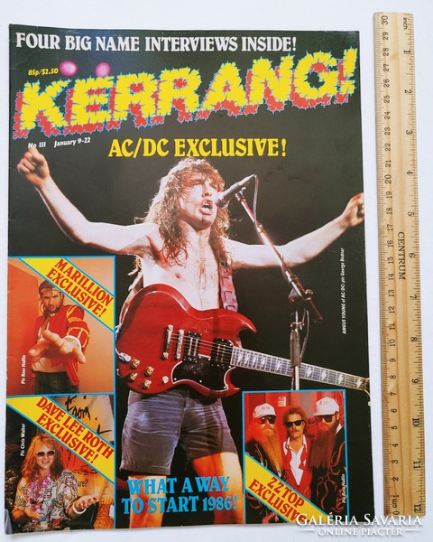 Kerrang Magazine 86/1/9 acdc zz top marillion david lee roth kiss mötley crüe tom petty