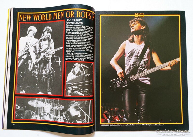 Kerrang magazin 83/5/19 Rush Styx Hanoi Rocks Bow Wow Plasmatics Iron Maiden Exciter Meat Loaf