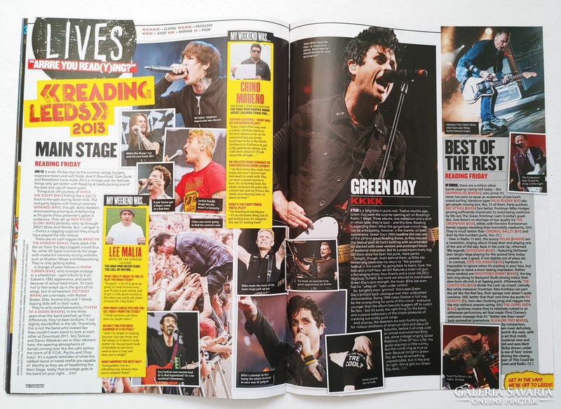 Kerrang magazine 13/9/7 frank iero sevenfold fall out deaf havana you me six veil brides clyro nin br