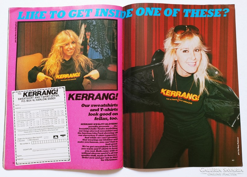 Kerrang magazin 83/11/17 Quiet Riot Michael Schenker Rock Goddess Aldo Nova Kiss Enid Wendy Rockets