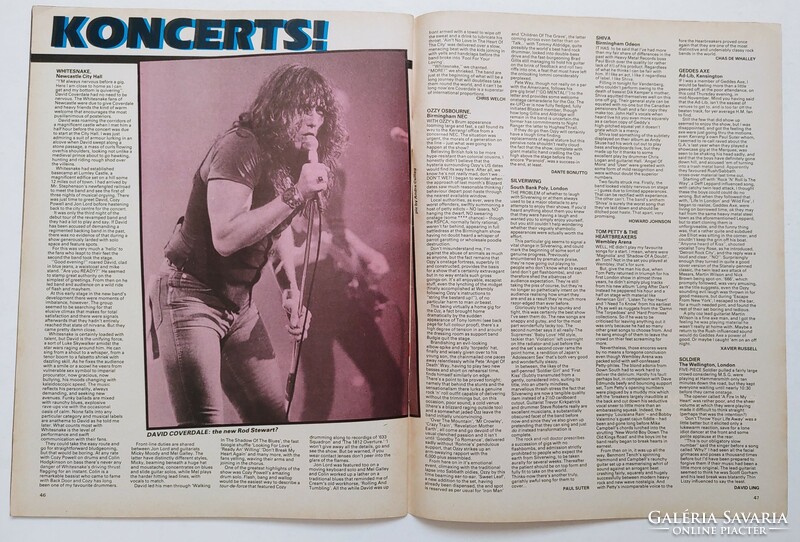 Kerrang magazin 83/1/13 Aerosmith Pet Benatar Girlschool Ozzy Chevy Golden Earring Dire Straits