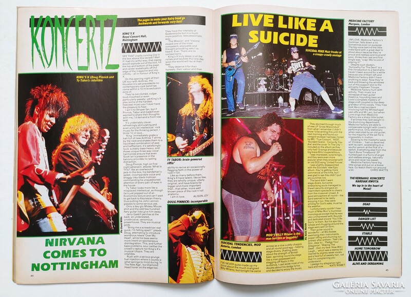Kerrang magazin 89/7/1 Mr Big Aerosmith Masters Reality Legs Diamond Del-Lords Rich Marx Kings X