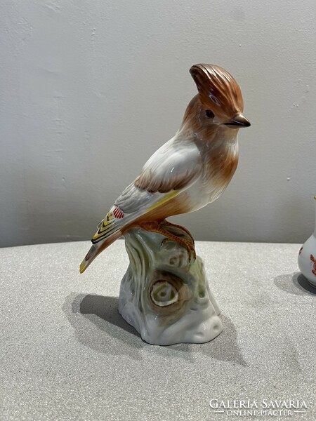 Herend howling bird on a branch figure-excellent condition