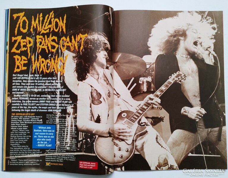 Kerrang magazin 93/10/30 Led Zeppelin Aerosmith Fight Maiden Blind Melon Carcass S Asylum Sepultura