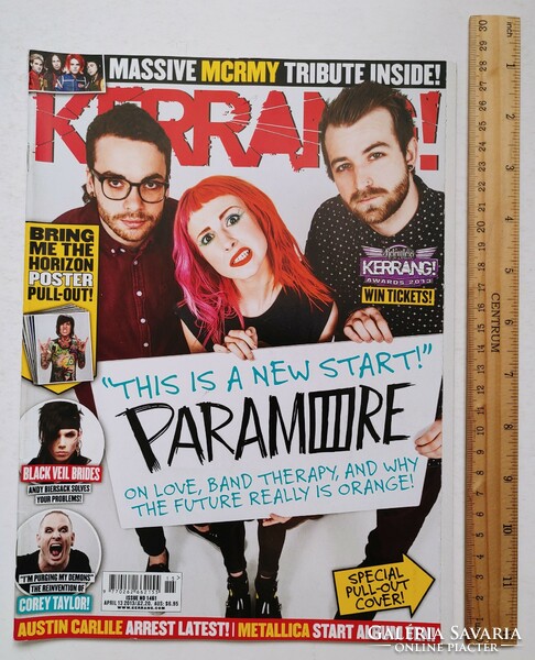 Kerrang magazin 13/4/13 Paramore Bring Horizon Ghost Stone Sour Metallica Clyro MC Romance Zombie