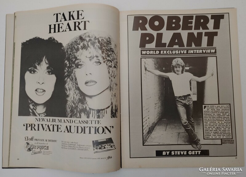 Kerrang magazine 82/6/17 robert plant journey iron maiden cheap trick bernie tormé riot heart free