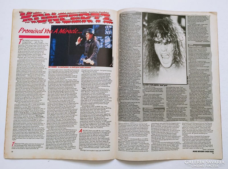 Kerrang magazin 85/7/11 RATT Warlock Heavy Pettin U2 Phenomena Malice Ozzy Bob Kulick AC/DC Tygers