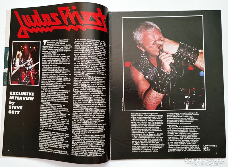 Kerrang magazin 82/7/15 Judas Priest Motorhead Saxon Rolling Stones Thin Lizzy Uriah Heep Who Bryan