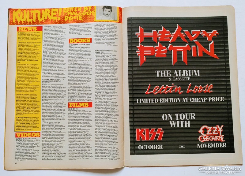 Kerrang magazin 83/10/20 Kiss Blackmore King Diamond Rock Goddess Pete Way Mötley Crüe Status Quo