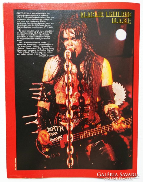 Kerrang magazin 83/7/27 Manowar Accept WASP Asia Trash Hanoi Rocks Joan Jett King Diamond RATT
