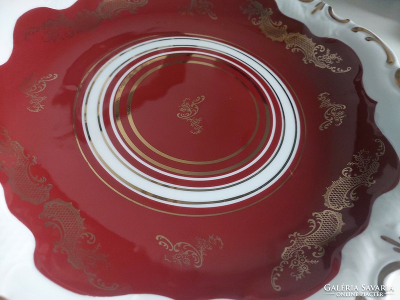 Large (32 cm) decorative, gilded offering, centerpiece, bowl