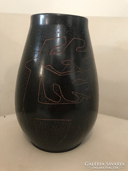 Kerámia váza(Karácsonyi mintával)